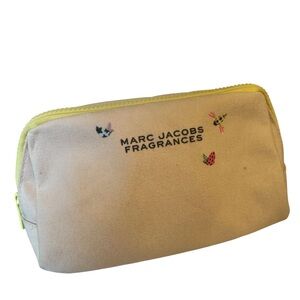 Marc Jacob Cream Pouch with Soft Yellow Zipper